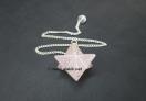 Rose Quartz merkaba Star Pendulum